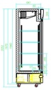 Tiefkühlschrank 2, 1210 x 700 x 1990 mm, 1079 L, schwarz