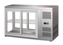 Gebäckvitrine aus Edelstahl, 1110 x 510 x 550 mm, 150 L