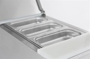 Saladette 1 Tür aus Edelstahl, 435 x 700 x 870 mm