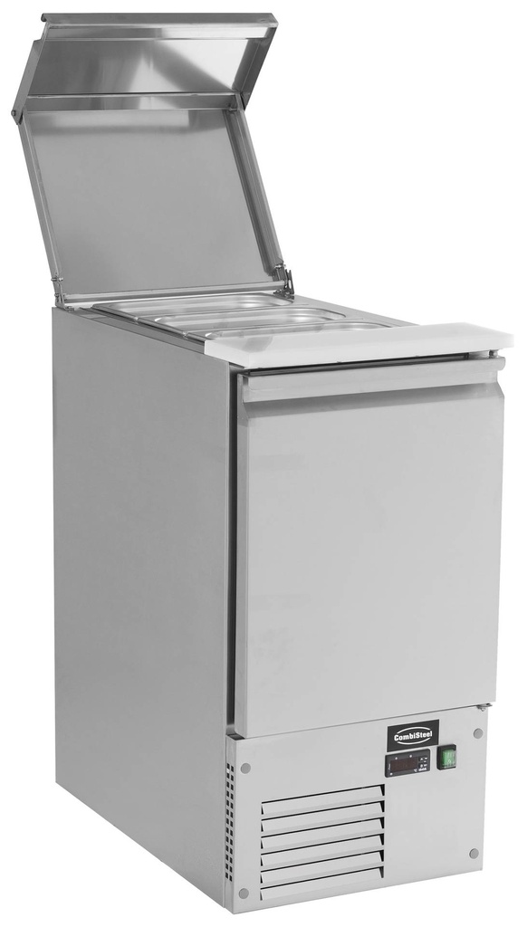 Saladette 1 Tür aus Edelstahl, 435 x 700 x 870 mm