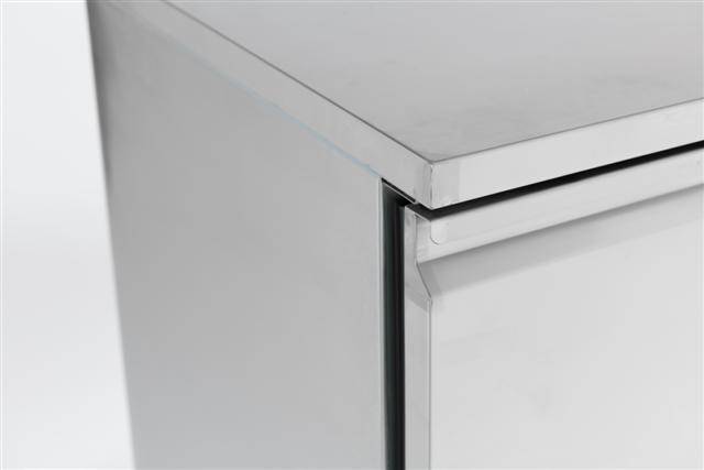 Kühltisch 1 Tür aus Edelstahl, 435 x 700 x 870 mm