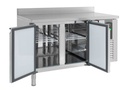 Kühltisch Aufkantung aus Edelstahl, 1360 x 700 x 850 mm