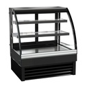 900 Kühlvitrine rund, 900 x 680 x 1200 mm, 175 L, schwarz