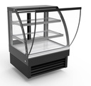 900 Kühlvitrine rund, 900 x 680 x 1200 mm, 175 L, schwarz