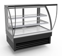 1200 Kühlvitrine rund, 1200 x 680 x 1200 mm, 236 L, schwarz