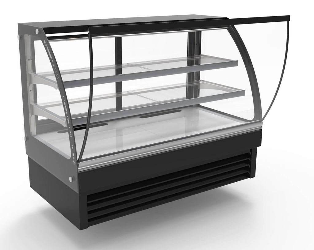 1500 Kühlvitrine rund, 1500 x 680 x 1200 mm, 298 L, schwarz