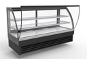 2000 Kühlvitrine rund, 2000 x 680 x 1200 mm, 400 L, schwarz