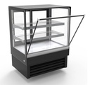 900 Kühlvitrine gerade, 900 x 680 x 1200 mm, 190 L, schwarz