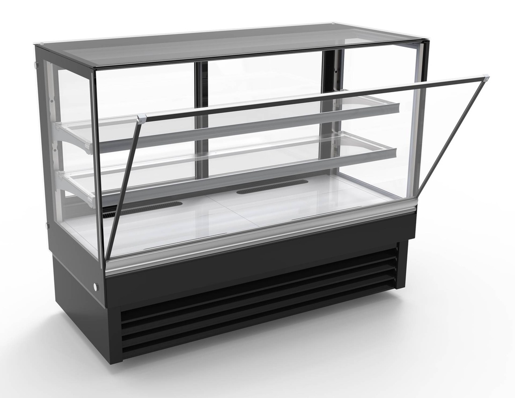 1500 Kühlvitrine gerade, 1500 x 680 x 1200 mm, 324 L, schwarz