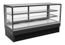 2000 Kühlvitrine gerade, 2000 x 680 x 1200 mm, 436 L, schwarz