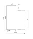 Bäckerei Tiefkühlschrank, 740 x 990 x 2010 mm