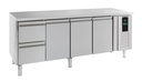 700 Kühltisch aus Edelstahl, 2230 x 700 x 860 mm, 344 L