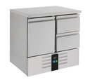 Kühltisch 1 TÜR/2 aus Edelstahl, 903 x 700 x 870 mm