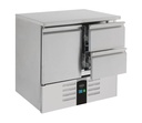Kühltisch 1 TÜR/2 aus Edelstahl, 903 x 700 x 870 mm
