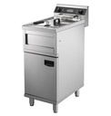 Elektro Friteuse aus Edelstahl, 1 x 12 L, 6 kW, 400 x 700 x 850 mm