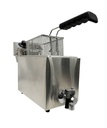 Elektro Tischfriteuse aus Edelstahl, 1 x 4 L, 190 x 540 x 330 mm