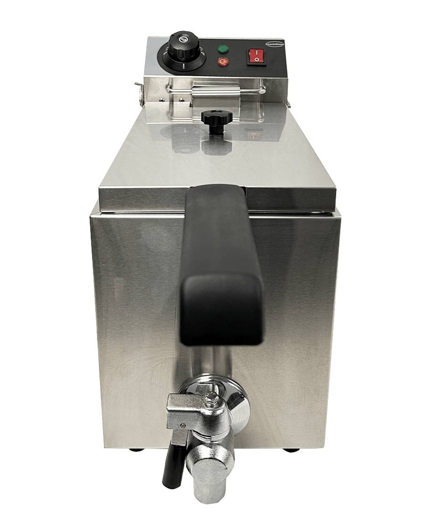 Elektro Tischfriteuse aus Edelstahl, 1 x 4 L, 190 x 540 x 330 mm