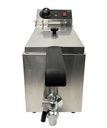 Elektro Tischfriteuse aus Edelstahl, 1 x 4 L, 190 x 540 x 330 mm