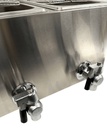 Elektro Tischfriteuse aus Edelstahl, 2 x 4 L, 390 x 540 x 330 mm