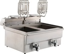 Elektro Tischfriteuse aus Edelstahl, 2 x 8 L, 630 x 505 x 355 mm