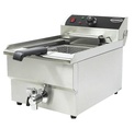 Elektro Tischfriteuse aus Edelstahl, 1 x 10 L, 340 x 560 x 380 mm