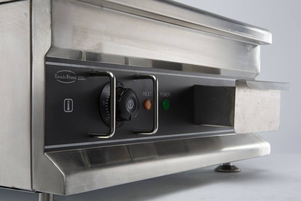Elektro Grillplatte mit Chrom aus Edelstahl, 500 x 520 x 310 mm