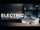 Elektro Grillplatte aus Edelstahl, 550 x 470 x 230 mm