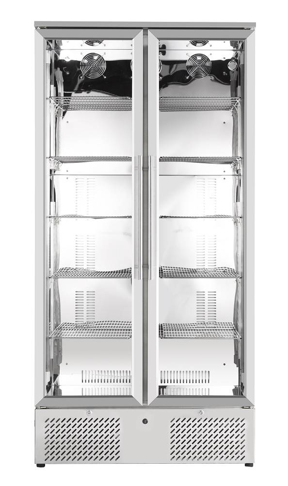 Barkühler Hoch aus Edelstahl, 458 L, 900 x 515 x 1820 mm