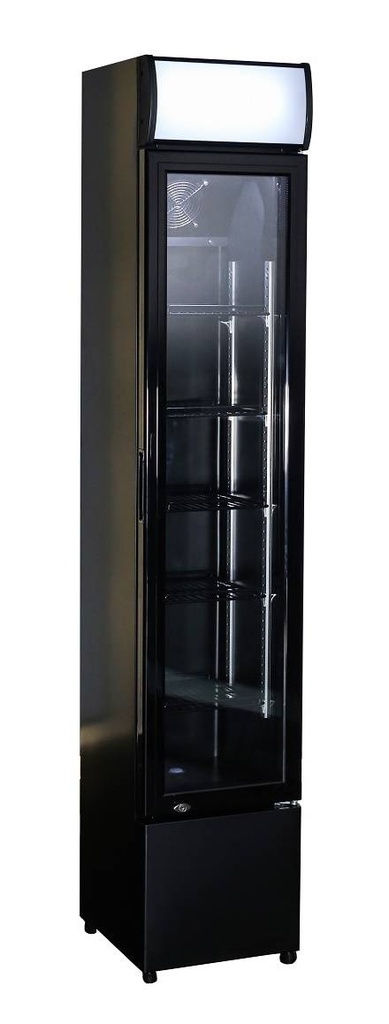 Kühlschrank Glastür, 360 x 422 x 1880 mm, schwarz