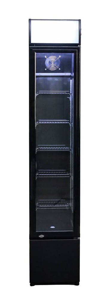 Kühlschrank Glastür, 360 x 422 x 1880 mm, schwarz