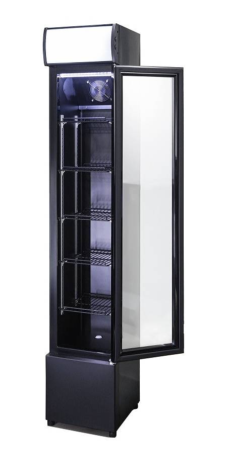 Kühlschrank Glastür, 360 x 422 x 1880 mm, schwarz