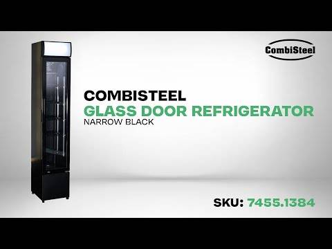Kühlschrank Glastür, 360 x 422 x 1880 mm, schwarz
