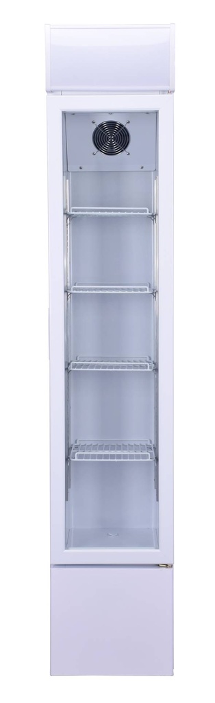 Kühlschrank Glastür Schmall, 360 x 422 x 1880 mm, weiß