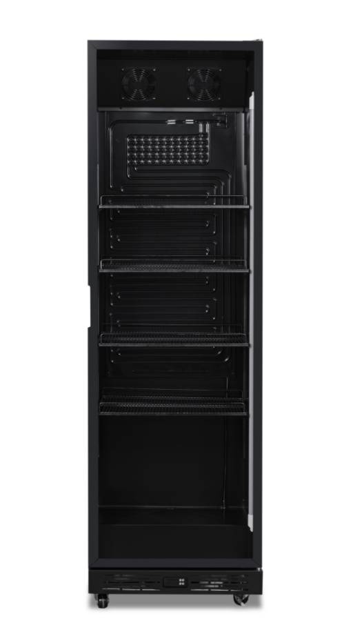 Kühlschrank 1 Glastür, 595 x 580 x 1950 mm, schwarz
