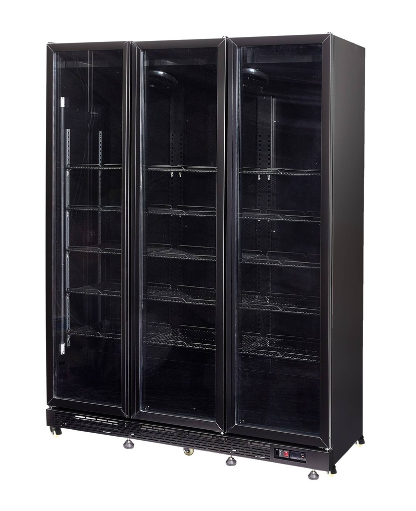 Kühlschrank 3, 1600 x 600 x 2100 mm, 1200 L, schwarz