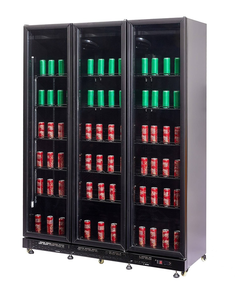 Kühlschrank 3, 1600 x 600 x 2100 mm, 1200 L, schwarz