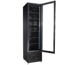 Tiefkühlschrank 1 Glastür, 490 x 560 x 1915 mm, schwarz