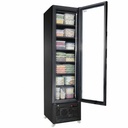 Tiefkühlschrank 1 Glastür, 490 x 560 x 1915 mm, schwarz
