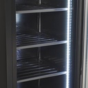 Tiefkühlschrank 1 Glastür, 490 x 560 x 1915 mm, schwarz