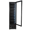 Tiefkühlschrank 1 Glastür, 490 x 560 x 1915 mm, schwarz