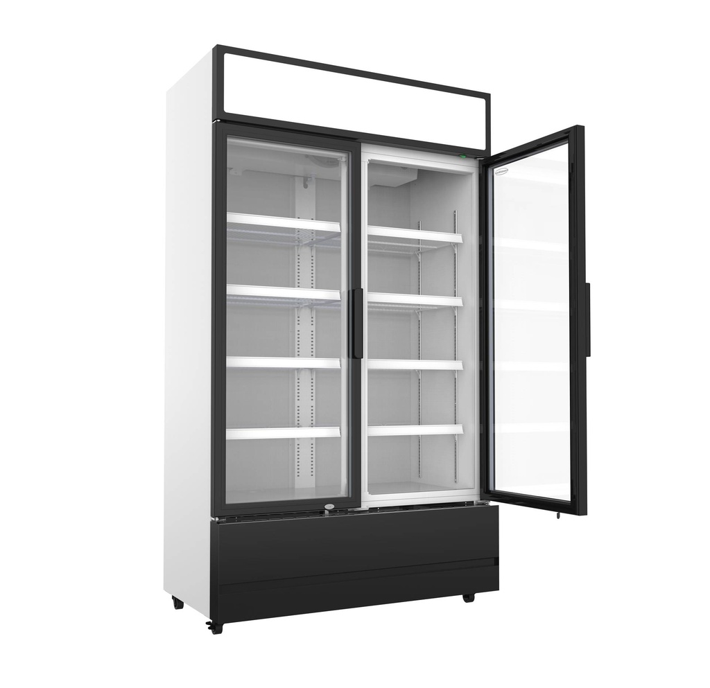 Kühlschrank 2 Glastüren, 1120 x 610 x 1973 mm, 670 L