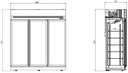Kühlschrank 3, 1880 x 710 x 2092 mm, 1530 L, weiß