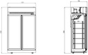 Tiefkühlschrank 2, 1253 x 710 x 2092 mm, 960 L, schwarz