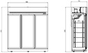 Tiefkühlschrank 3, 1880 x 710 x 2092 mm, 1480 L, weiß