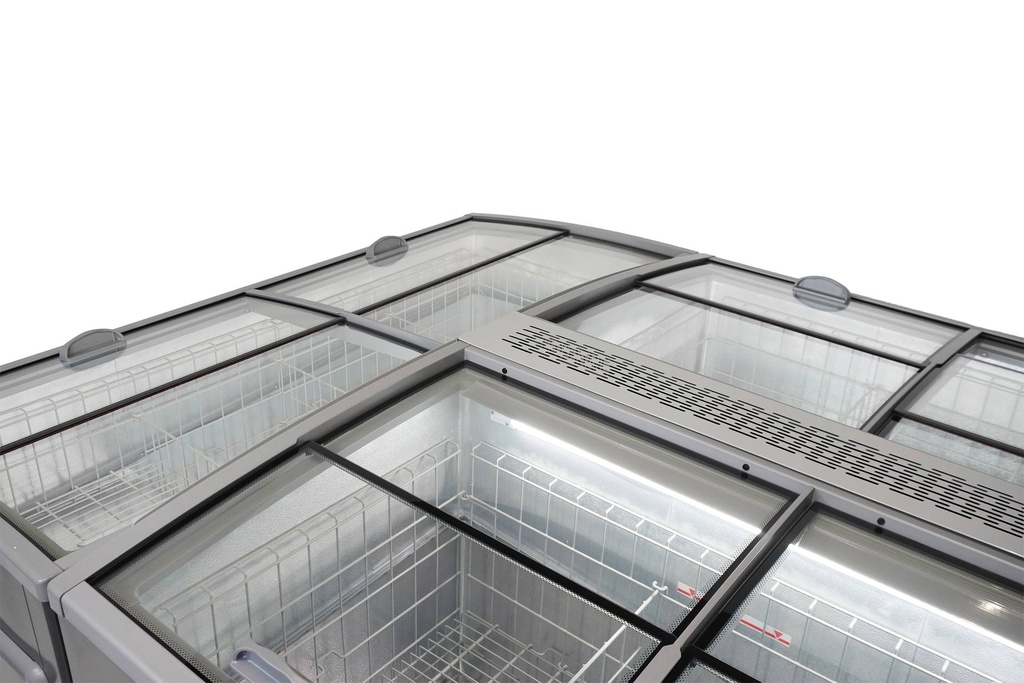 Supermarkt Tiefkühltruhe 2100, 2100 x 850 x 870 mm, grau