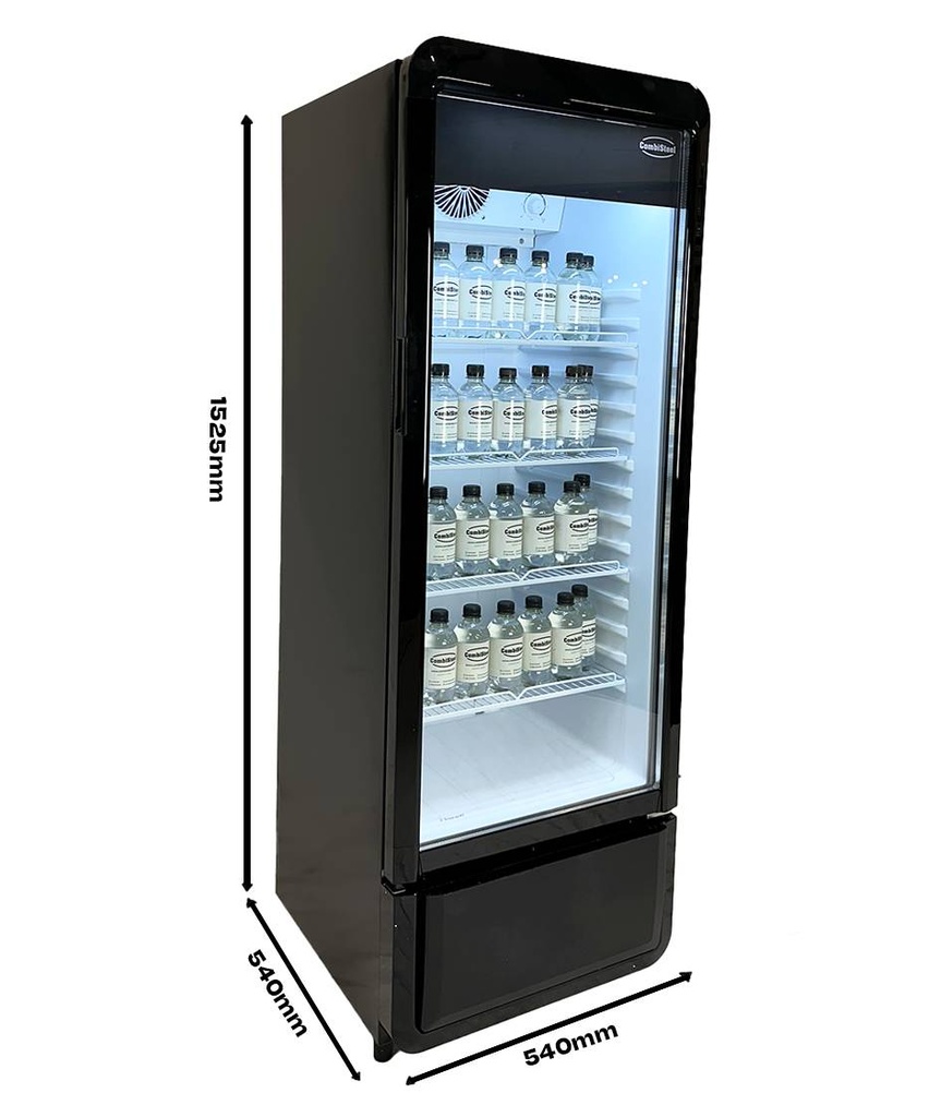 Kühlschrank 1, 540 x 560 x 1525 mm, 218 L, schwarz