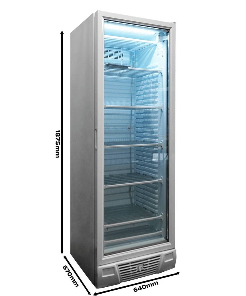 Tiefkühlschrank 1, 382 L, 640 x 670 x 1875 mm, 382 L, weiß