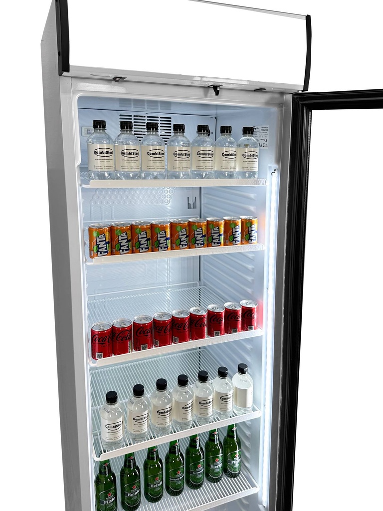 Kühlschrank 1 Glastür, 595 x 620 x 2000 mm, weiß