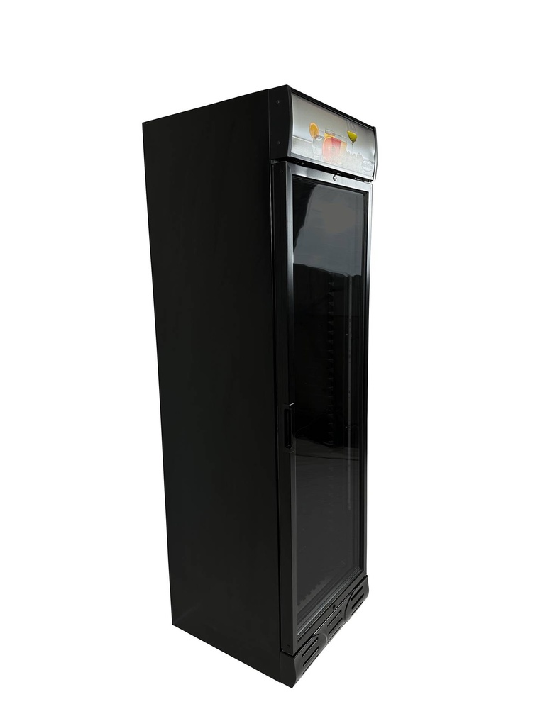 Kühlschrank 1 Glastür, 595 x 620 x 2000 mm, schwarz