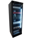 Kühlschrank 1 Glastür, 382 L, 595 x 620 x 1863 mm, schwarz